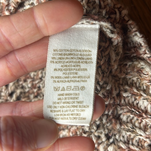 Free People Chunky Knit Scoop Neck Sweater size Large - Picture 5 of 8